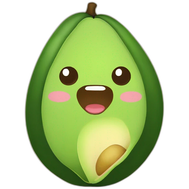Avocat kawaii emoji