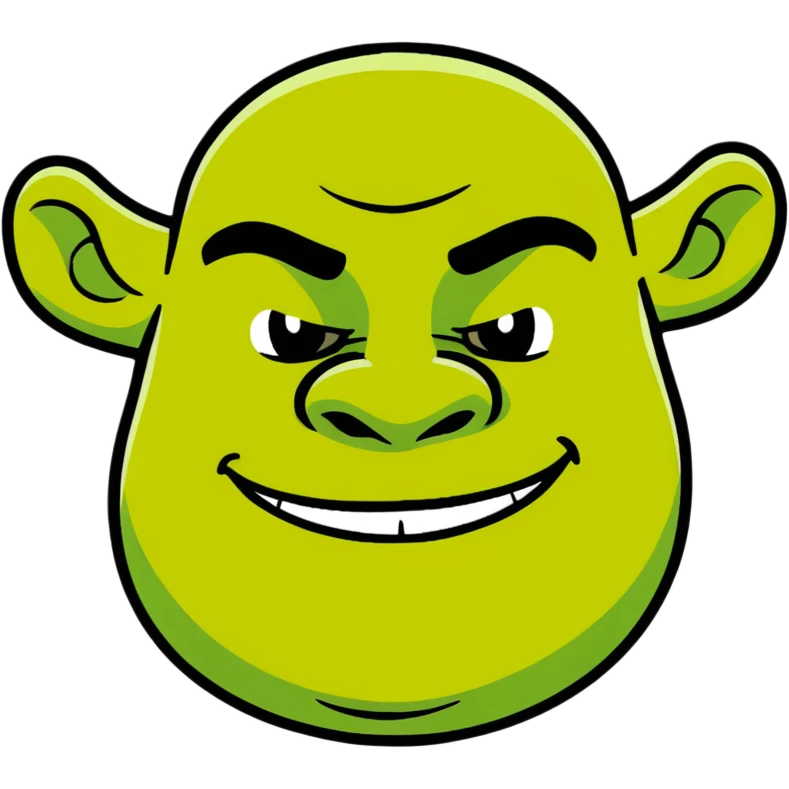 iconic Shrek face emoji
