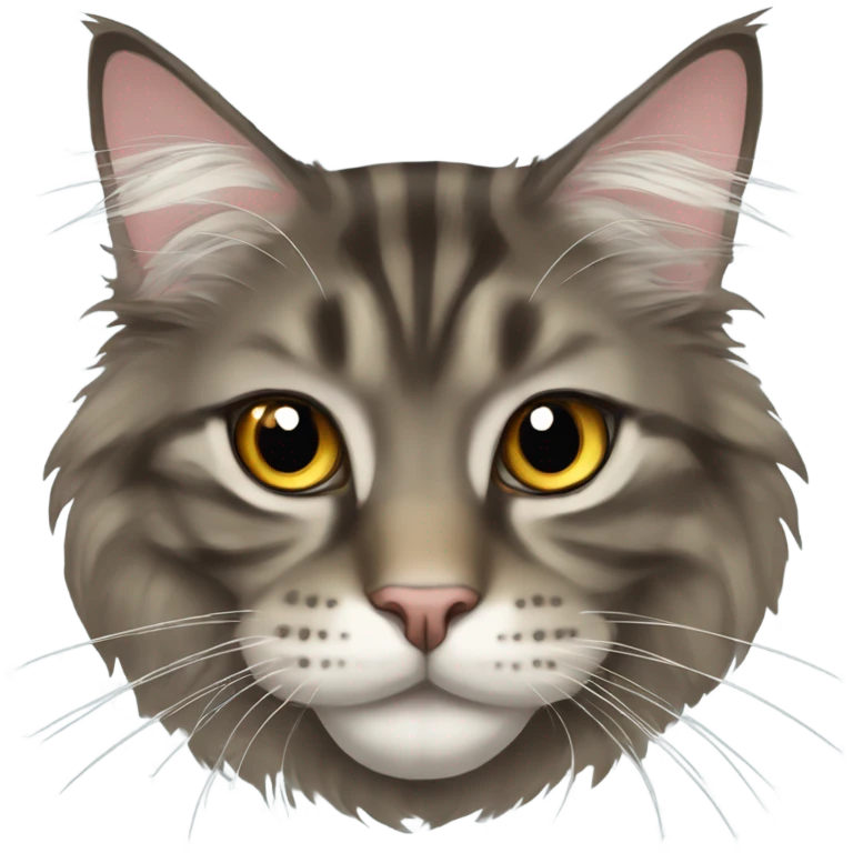 Maine Coon with slanted eyes emoji