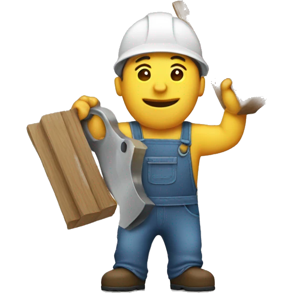 Man building house emoji