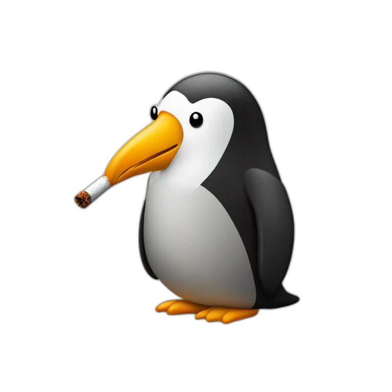 pingouin qui fume un cigare  emoji