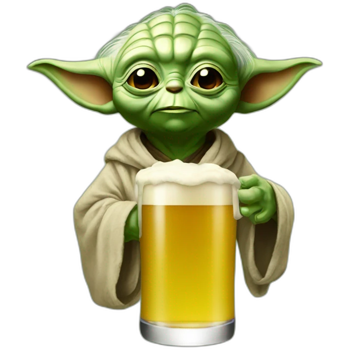 Yoda drink beer emoji