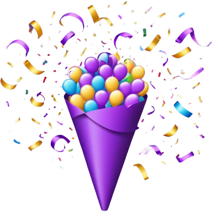 party popper purple   emoji