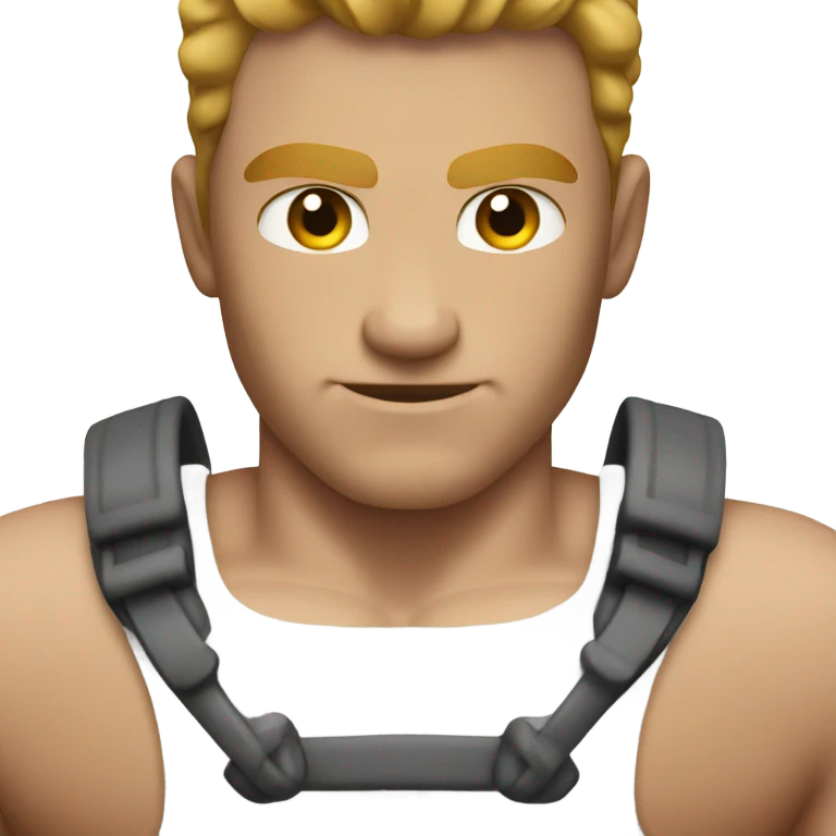 White man with muscles emoji