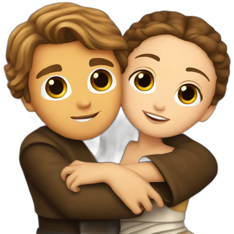 anakin hugging padme emoji