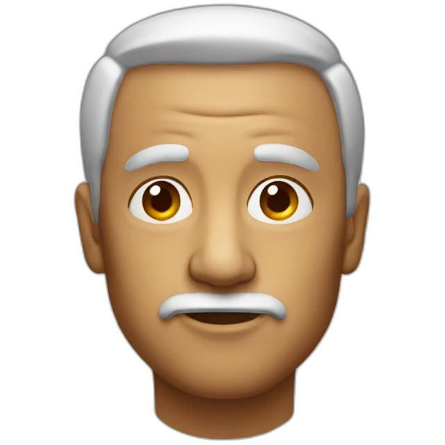 Old head with young body emoji