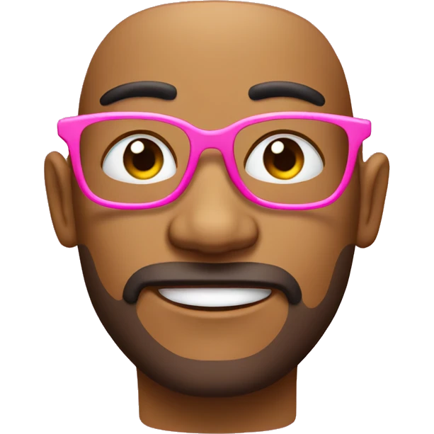 Emoji de óculos e laço rosa  emoji