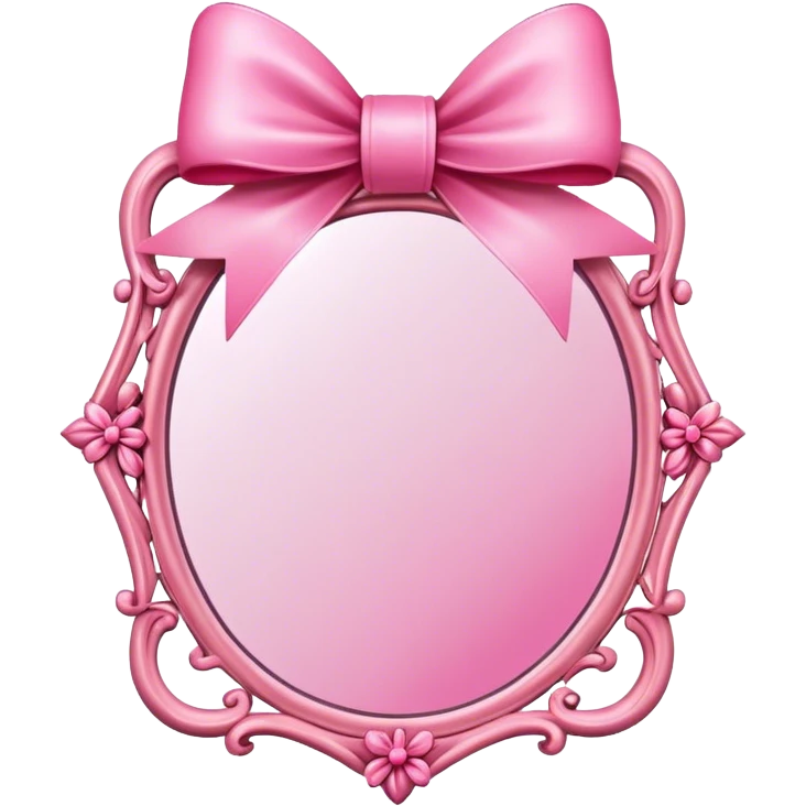 pink mirror with bow  emoji