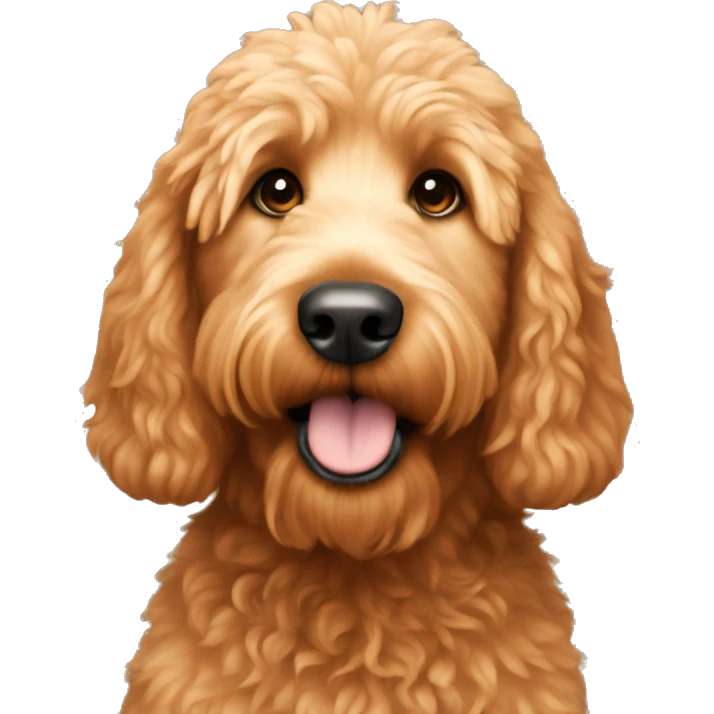golden doodle named copper  emoji