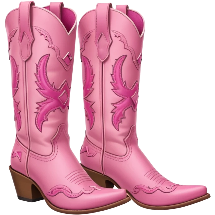 pink cowgirl boots emoji
