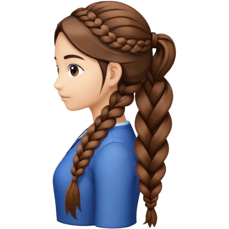 just hair braided hair tail emoji