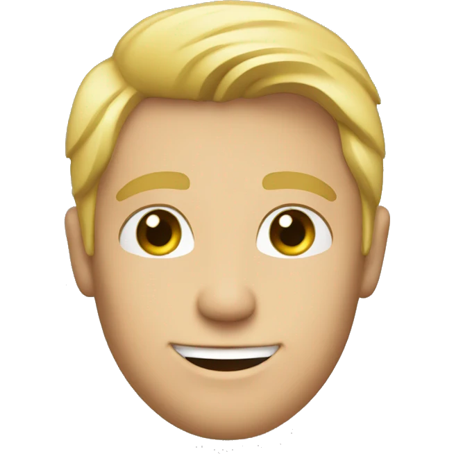 photo of blonde guy in black t shirt emoji
