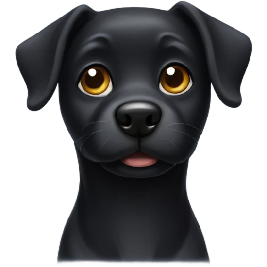 Black dog  emoji