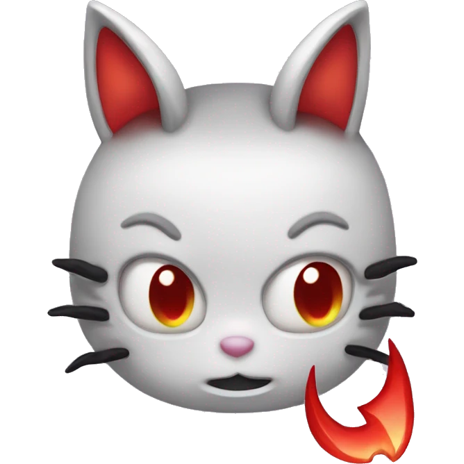 Hello kitty with devil horns  emoji