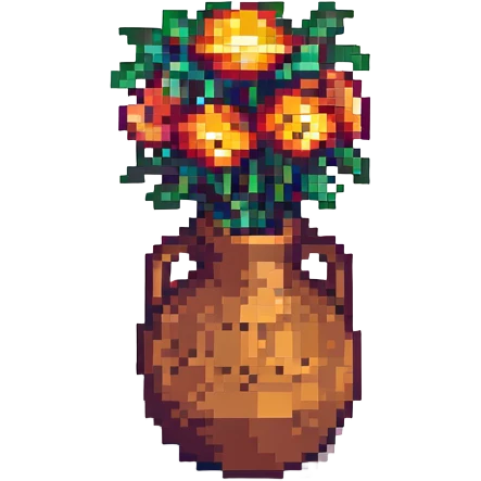 a vase pixel art style emoji