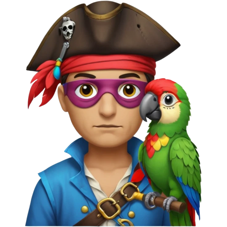pirate and parrot emoji