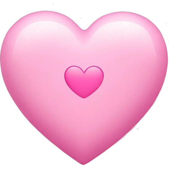 A baby pink heart with some pink sparkles emoji