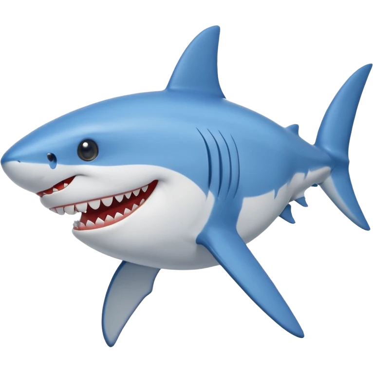 cartoonist blue shark wearing shirt emoji