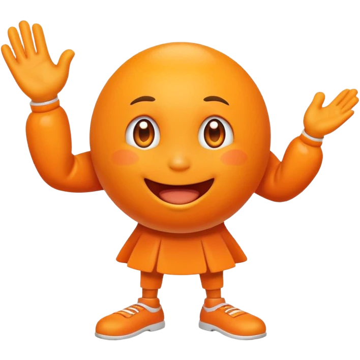 박수치는 오렌지 emoji