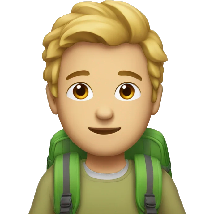 green backpack named liam emoji
