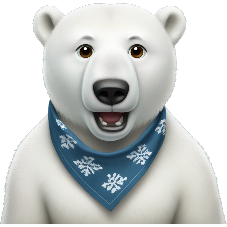 polar bear with a bandanna  emoji