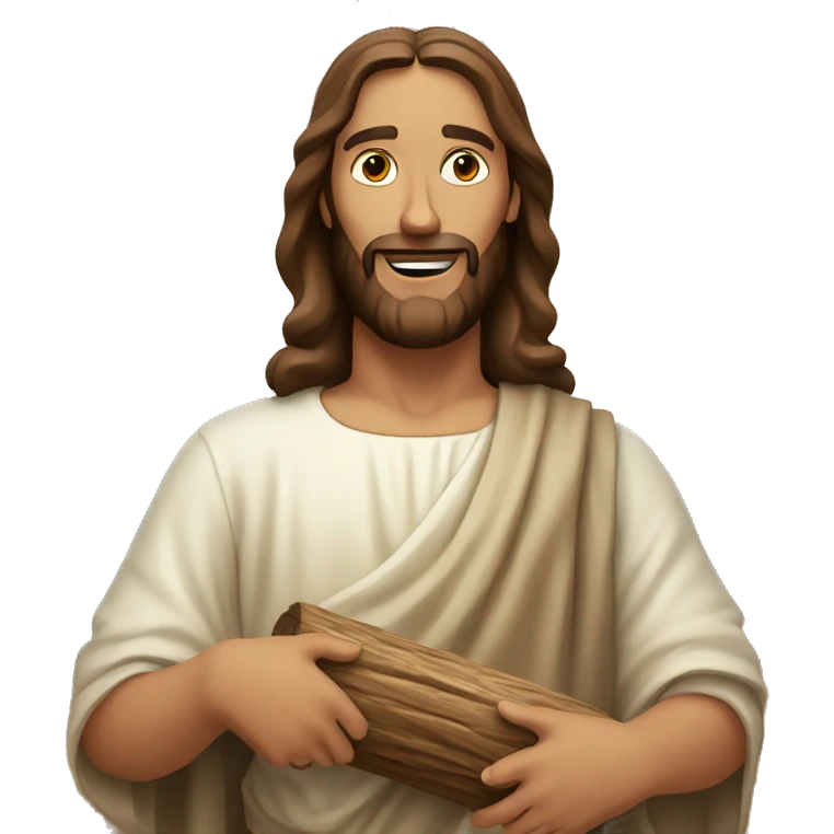 jesus holding wood emoji