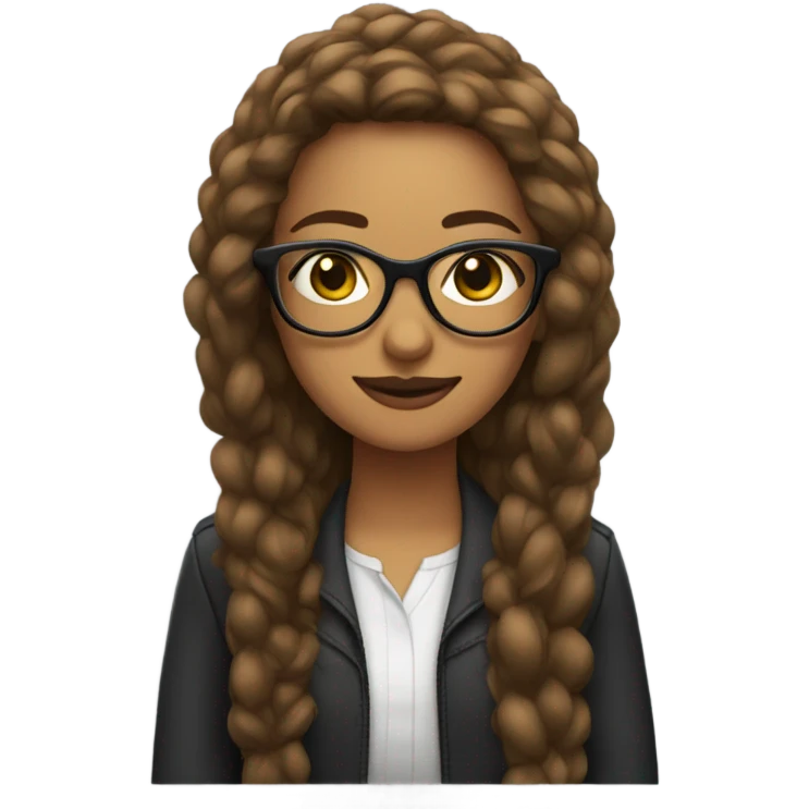 Nawal wearing glasses  emoji