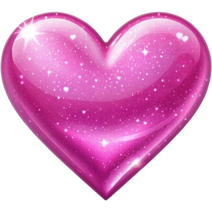 glitter pink heart emoji
