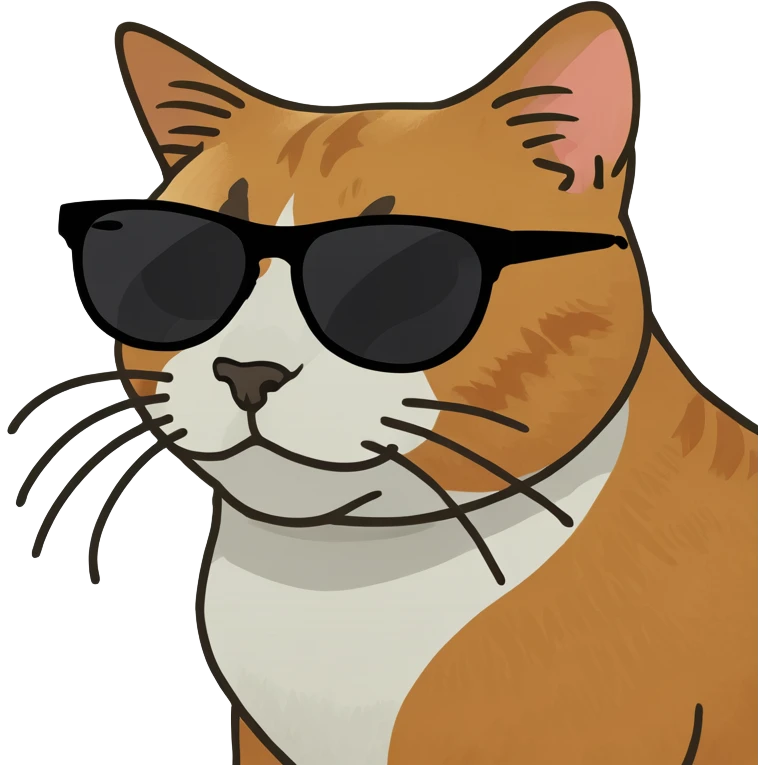 Cat with sunglasses emoji