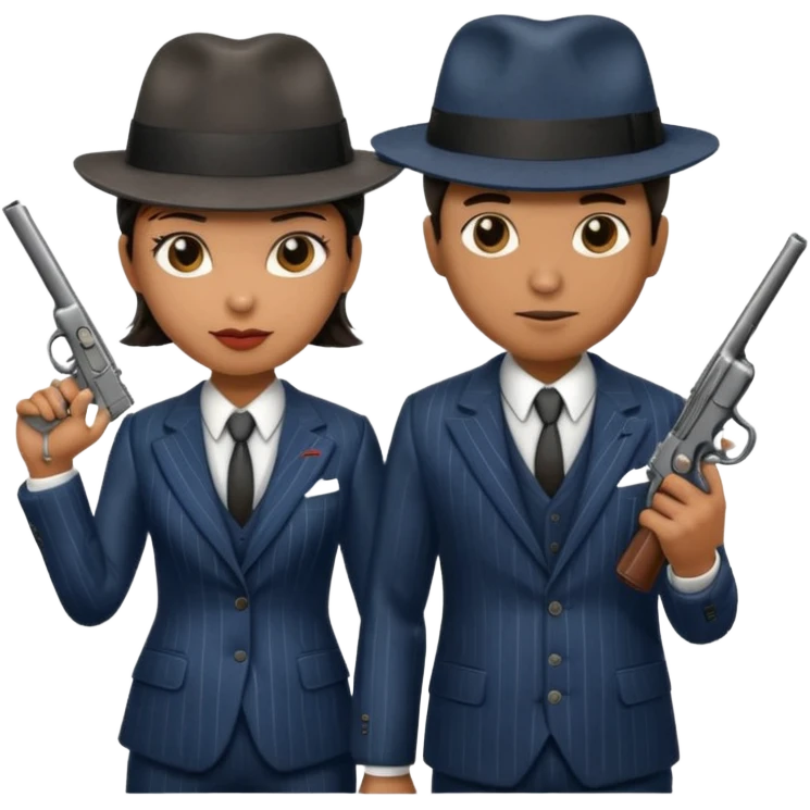 A gangster couple  emoji