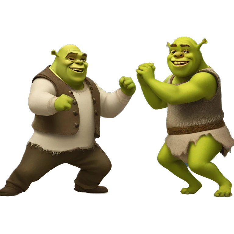 shrek dancing with pug  emoji