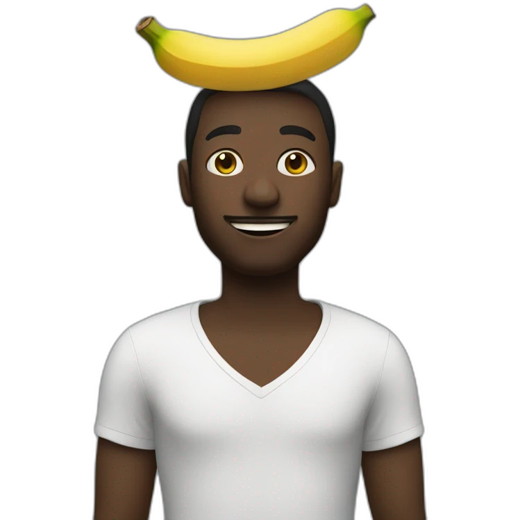 Une personne noir avec des banane emoji