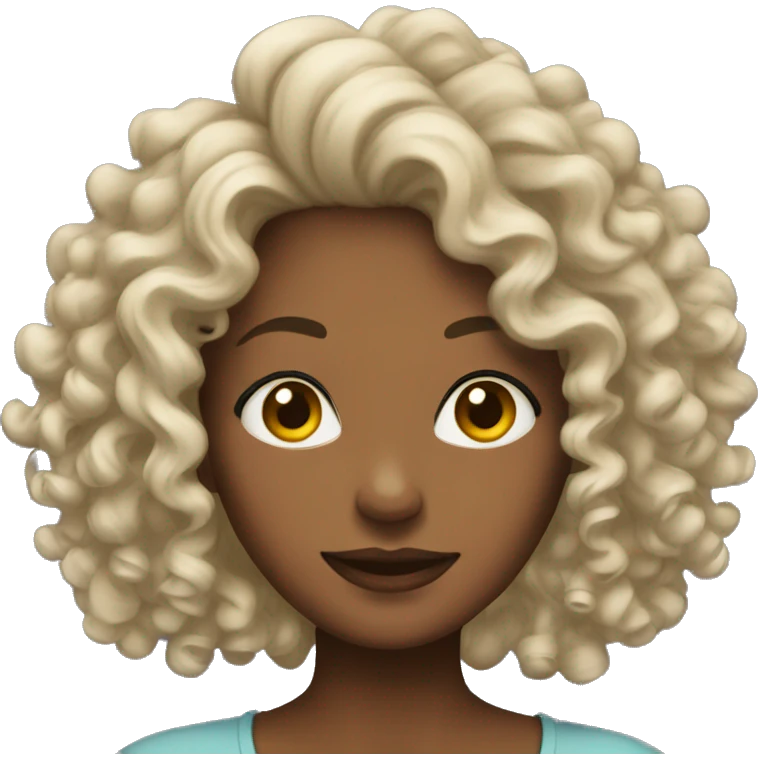 Women curly hair emoji