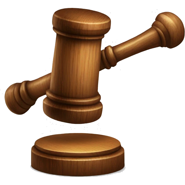 judge hammer of wood emoji