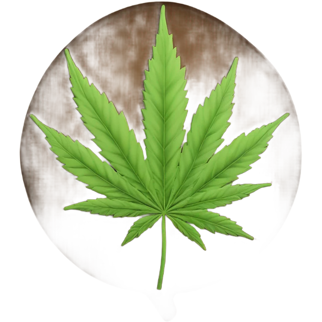 weed plant rolled up in a tobacco leaf emoji