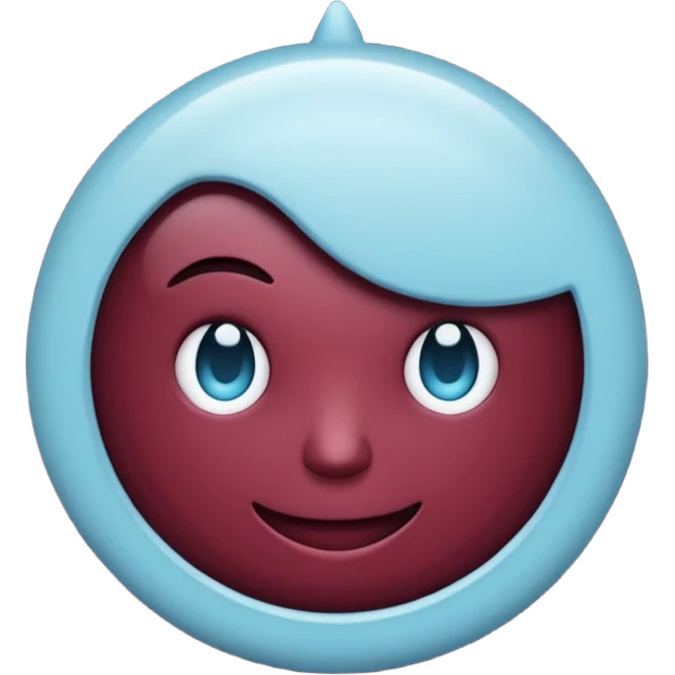  dark burgandy and light blue colour instead   emoji