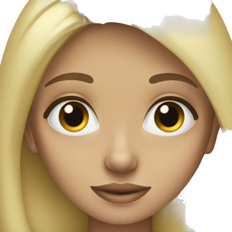 Grey eyes blonde hair girl emoji