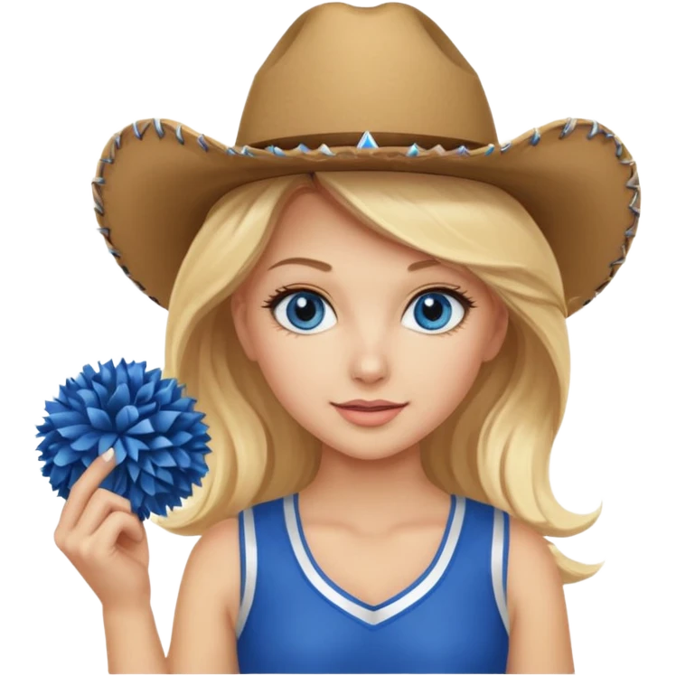 cowboys cheerleader pom pom emoji