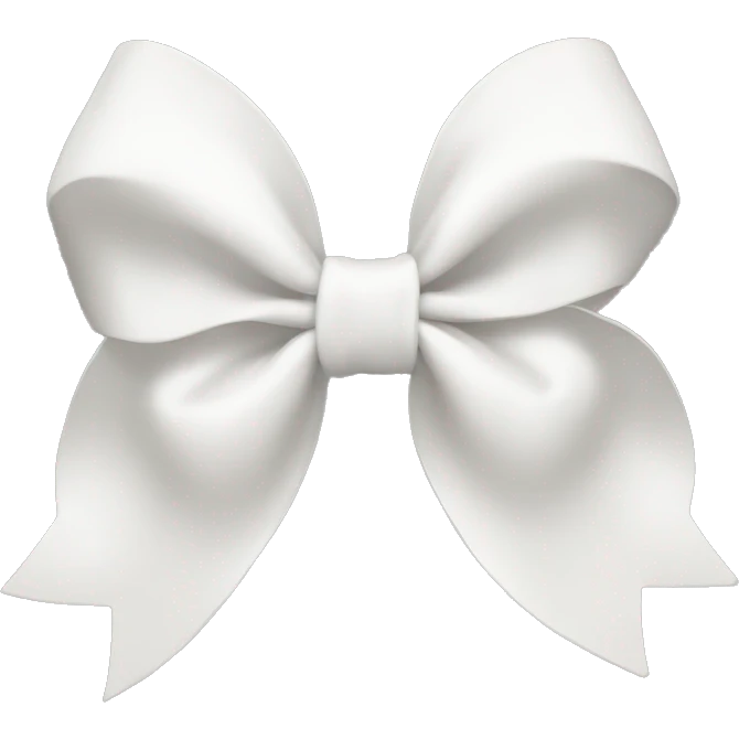 White bow  emoji
