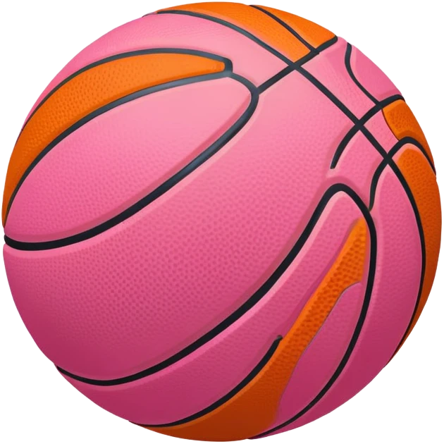 Pink and orange basketball  emoji