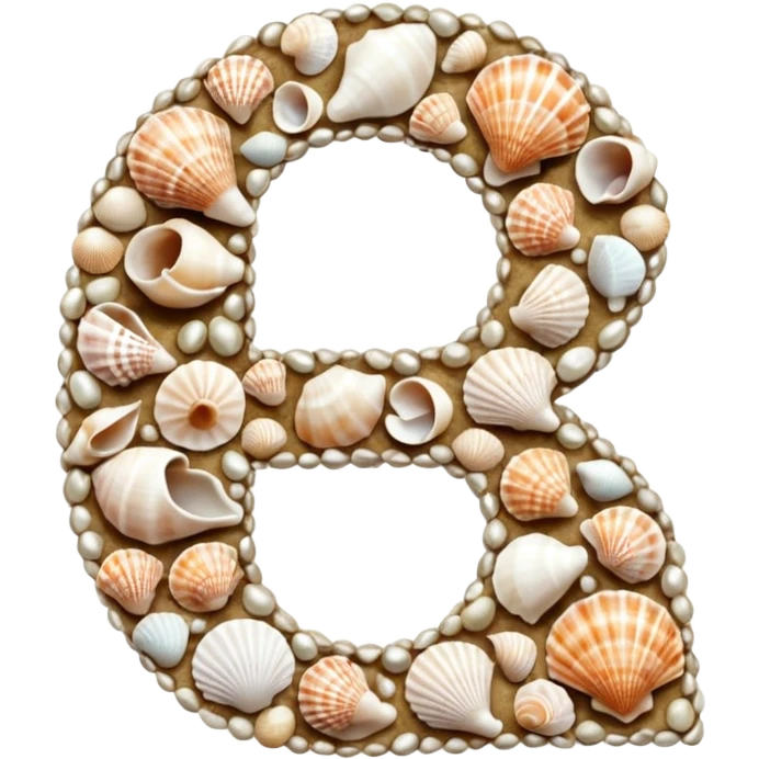 Буква Ч 1 is made of shells emoji