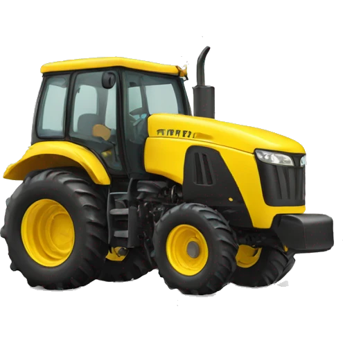engine yellow tractor emoji