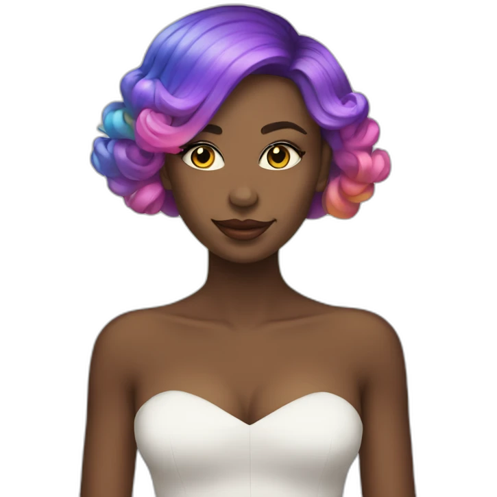 Posh-Girl-with-raibow-hair emoji