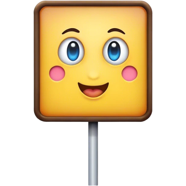 Text 'POMO' on Signboard emoji