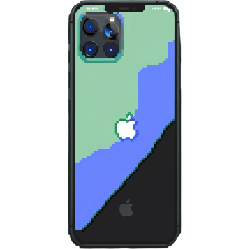 iPhone 15 Pro with triple camera system and dynamic island emoji