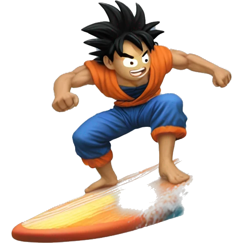Goku surfing emoji