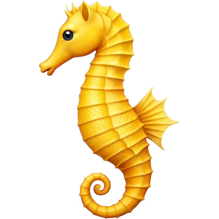 Left Facing Yellow Seahorse  emoji