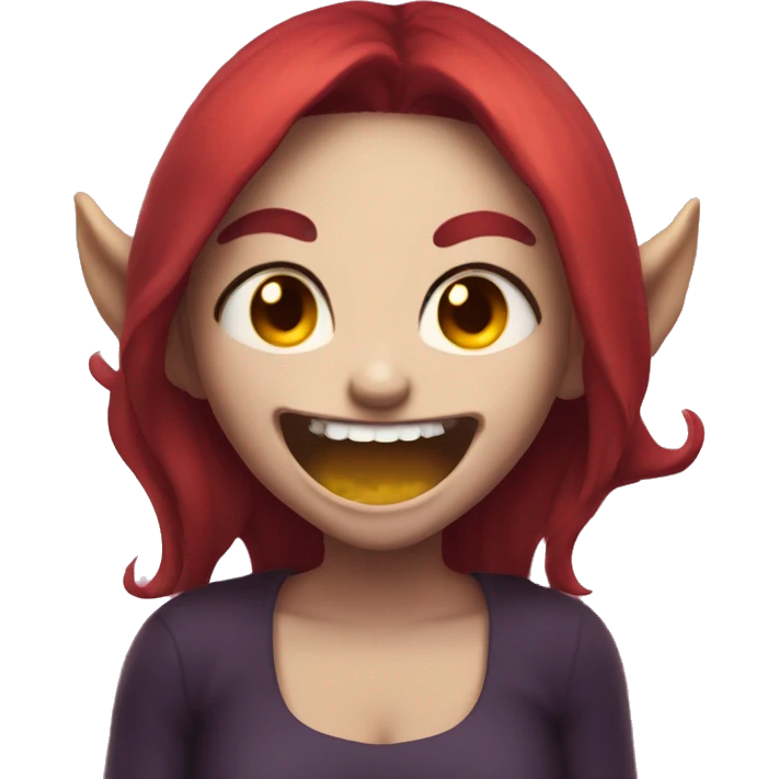 demon girl giggling  emoji