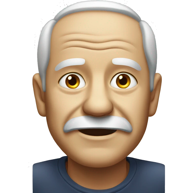 portrait of an old man smirking  emoji