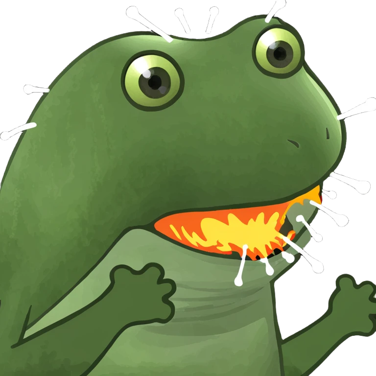 frog exploding  emoji